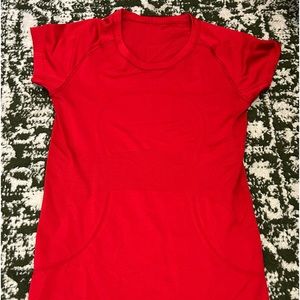 Lululemon Red Swiftly Tech Short-Sleeve Shirt 2.0